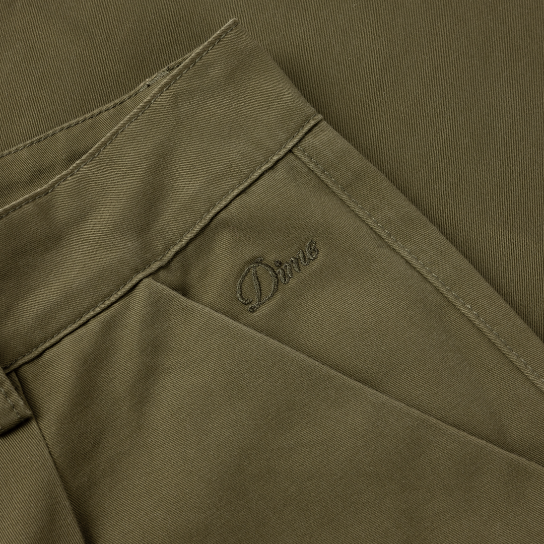 Dime Baggy Chino Pants - Forest Green