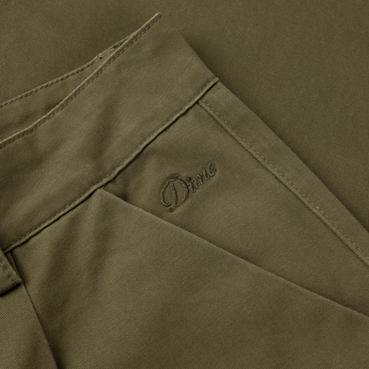 Dime Baggy Chino Pants - Forest Green