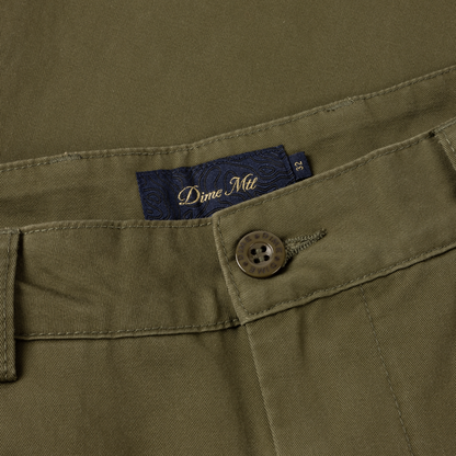 Dime Baggy Chino Pants - Forest Green