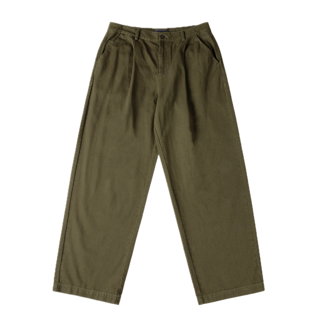 Dime Baggy Chino Pants - Forest Green