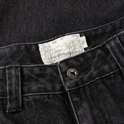 Dime Relaxed Denim Pants - Sandblasted Black