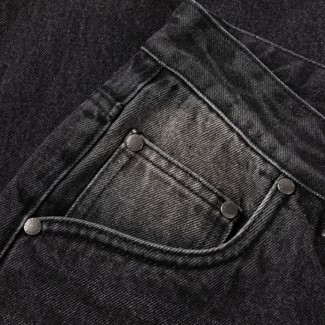 Dime Relaxed Denim Pants - Sandblasted Black