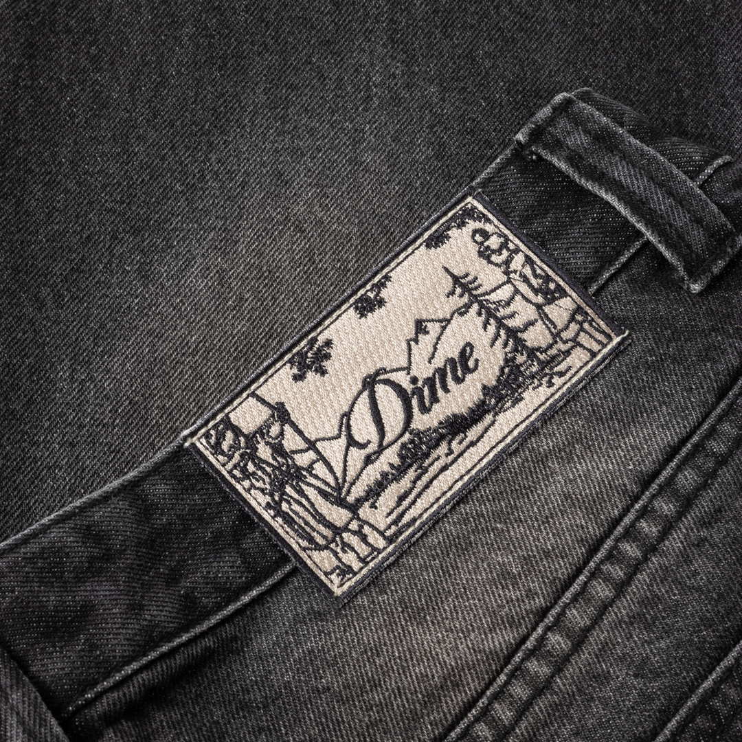 Dime Relaxed Denim Pants - Sandblasted Black