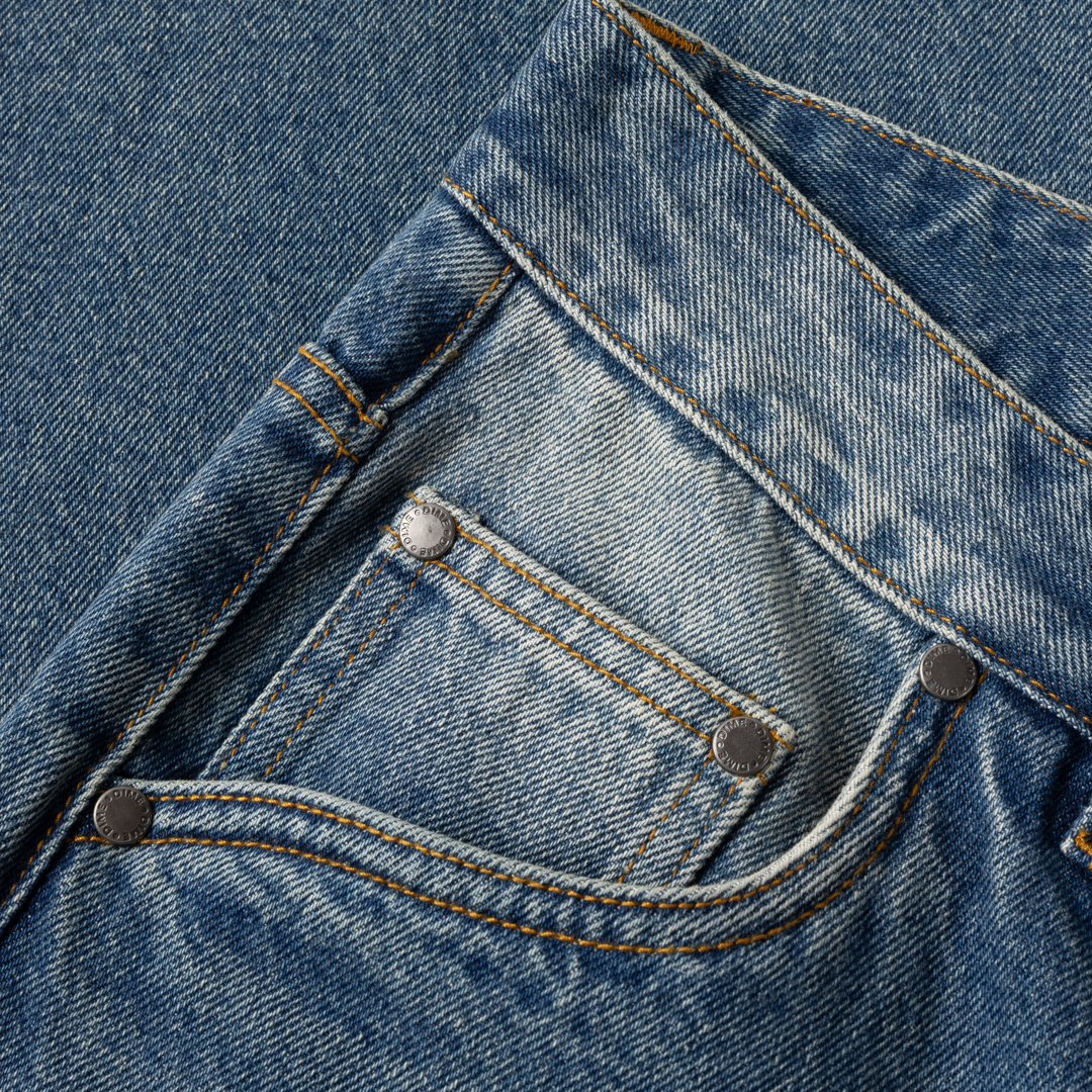 Dime Relaxed Denim Pants - Sandblasted Indigo
