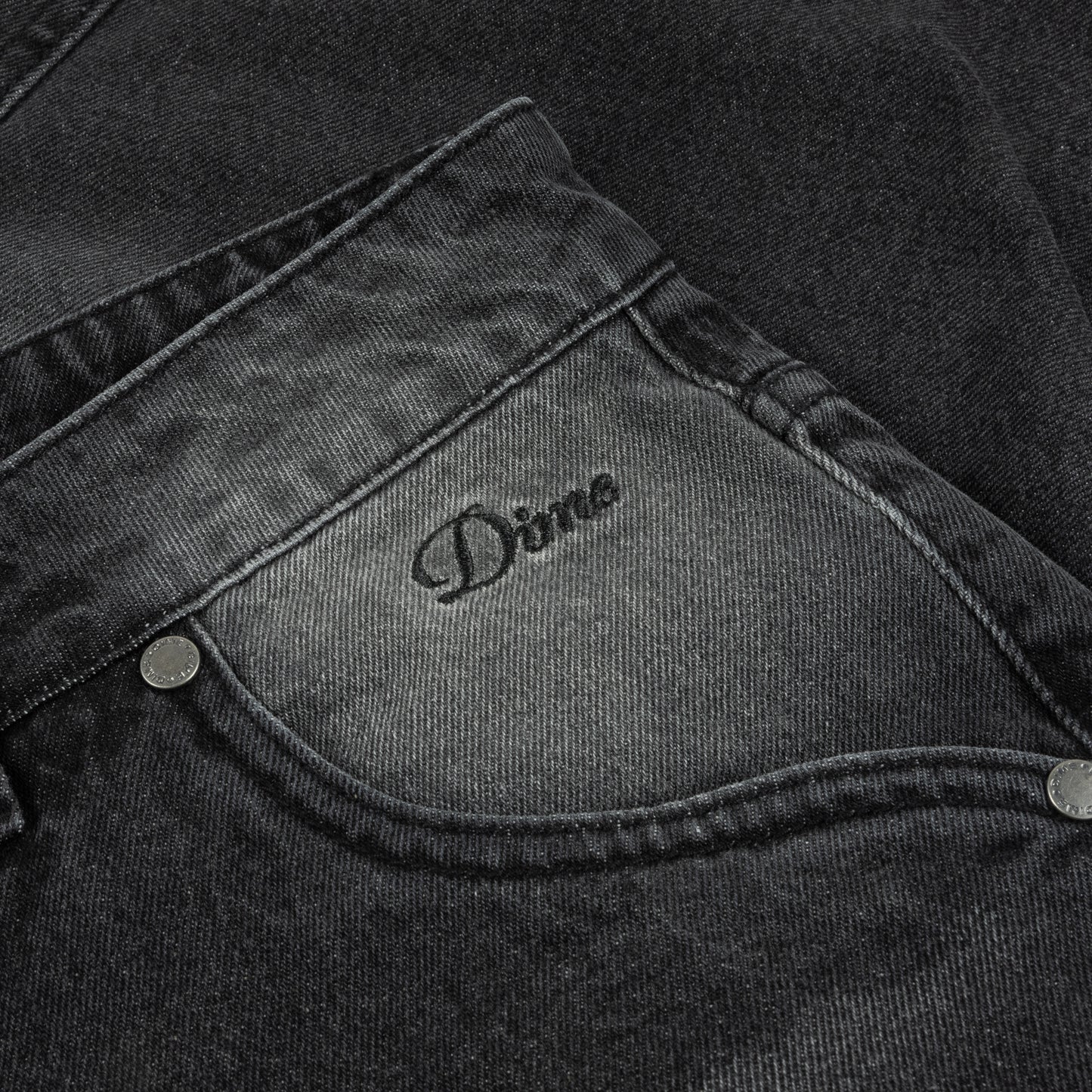 Dime Classic Baggy Denim Pants - Sandblasted Black