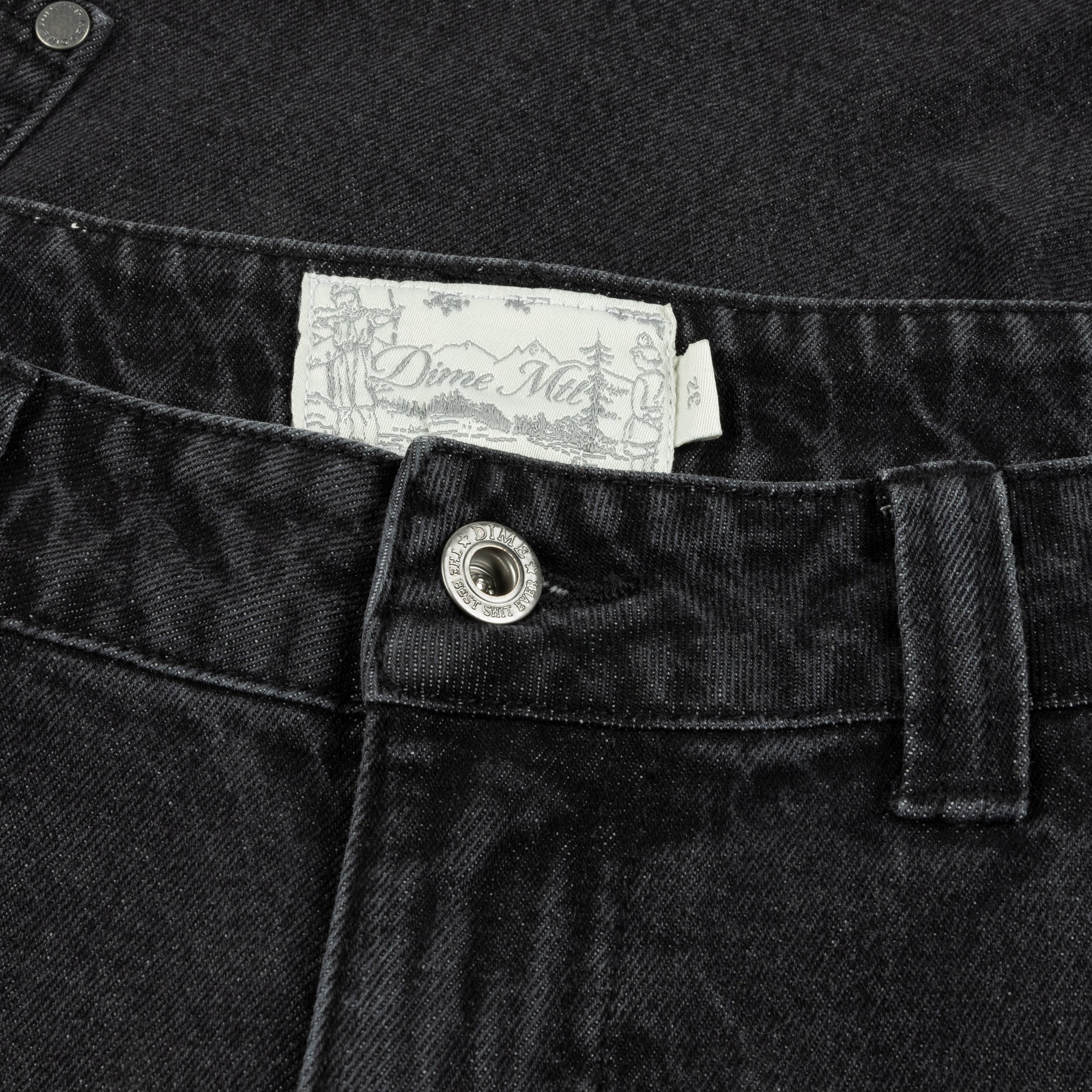 Dime Classic Baggy Denim Pants - Sandblasted Black – Ninetimes