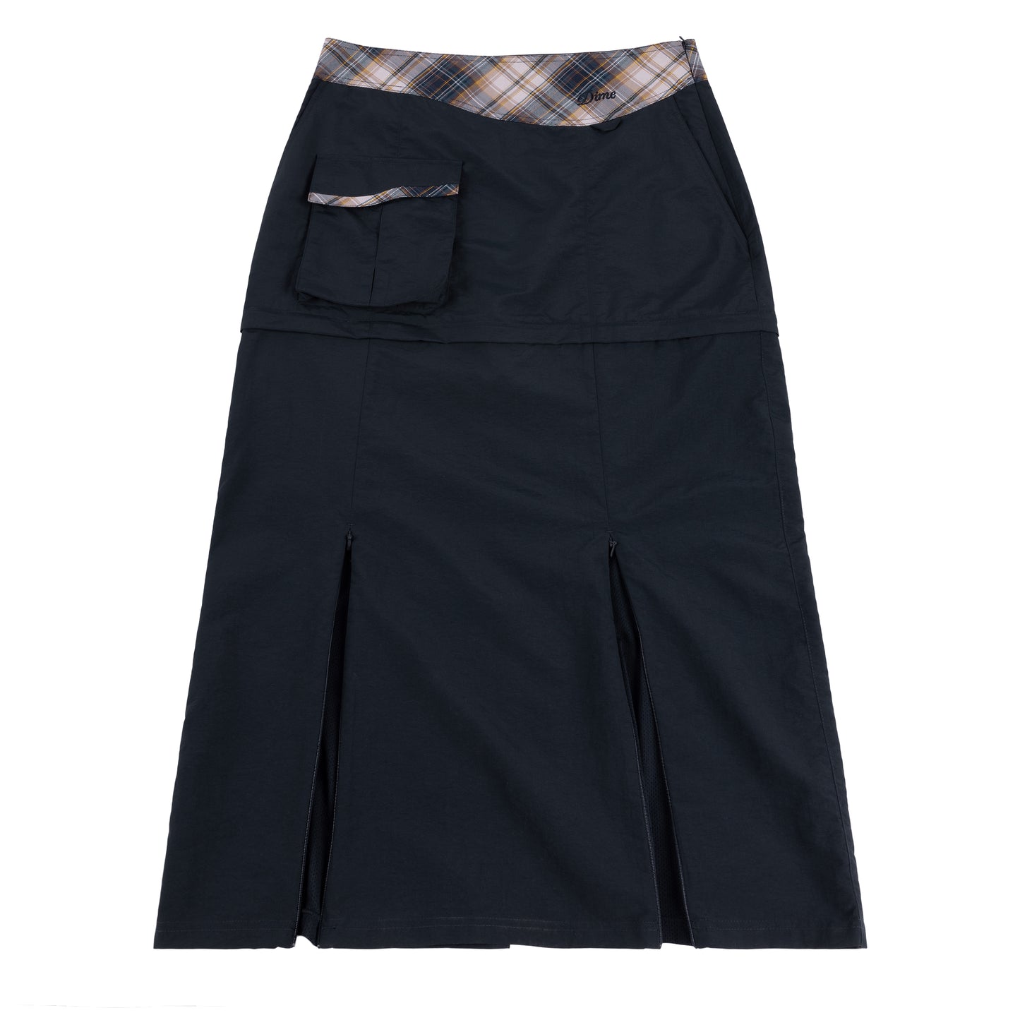 Dime Women's Tech Skirt - Plaid Navy