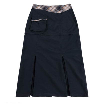 Dime Women's Tech Skirt - Plaid Navy
