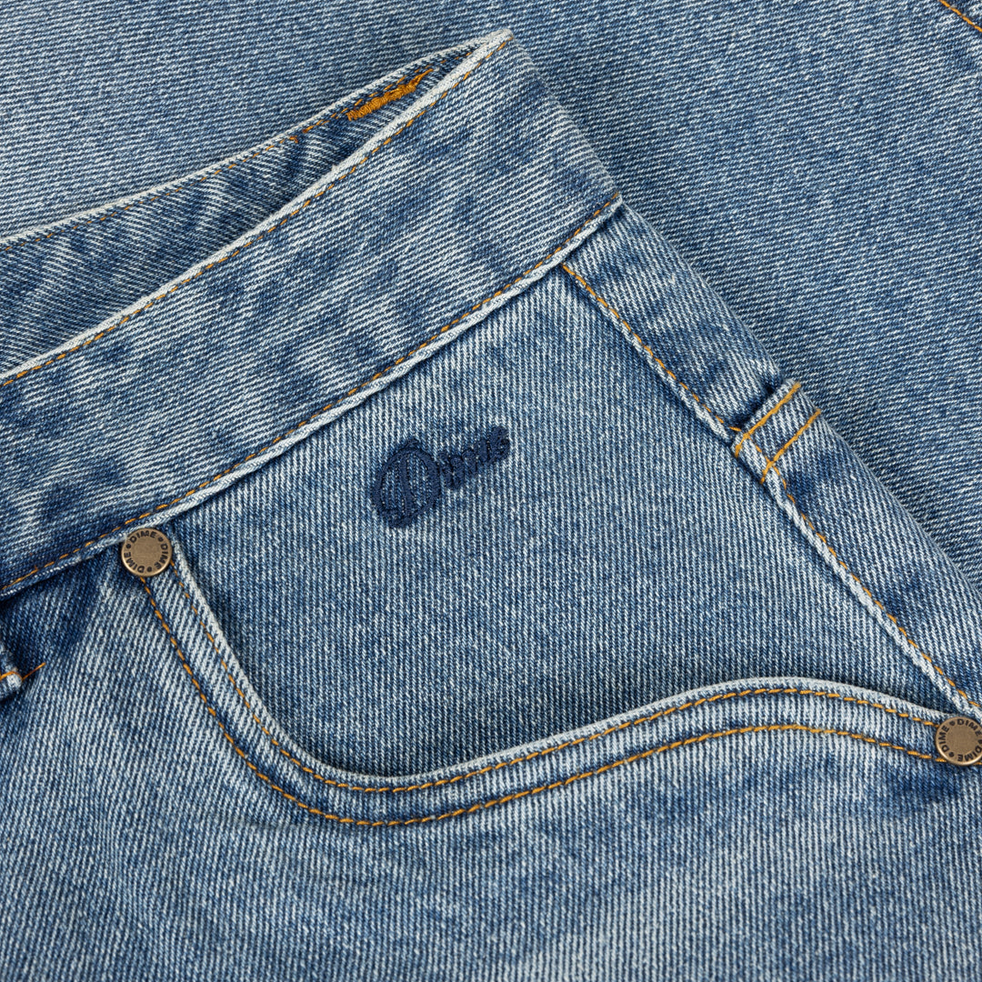 Dime Baggy Denim Pants - Sandblasted Indigo