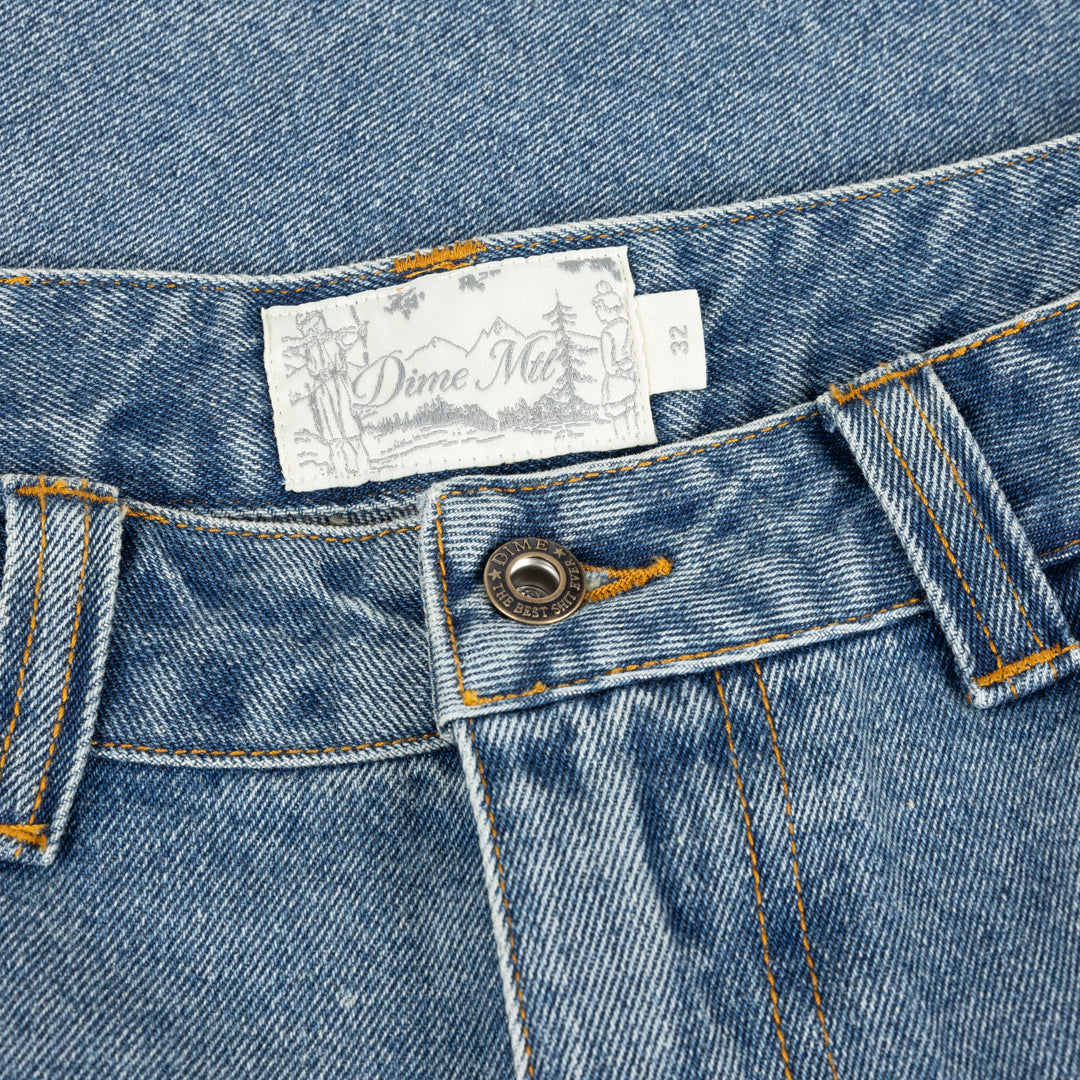 Dime Baggy Denim Pants - Sandblasted Indigo