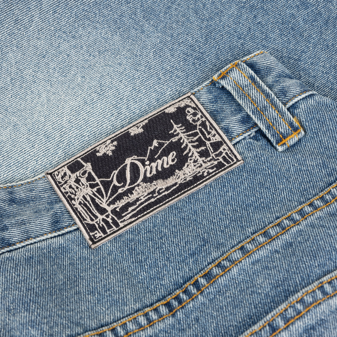 Dime Baggy Denim Pants - Sandblasted Indigo