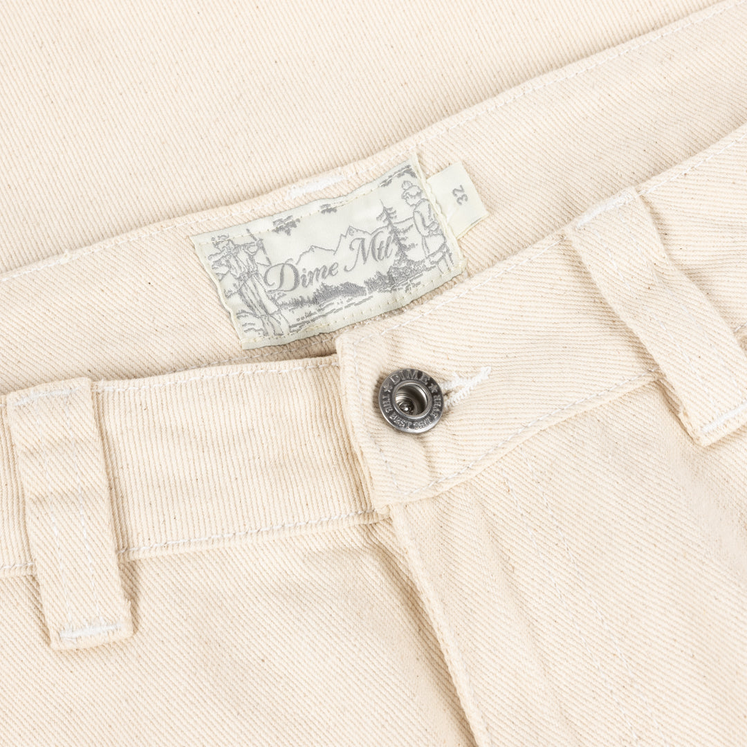 Dime Relaxed Denim Pants - Natural