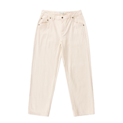Dime Relaxed Denim Pants - Natural