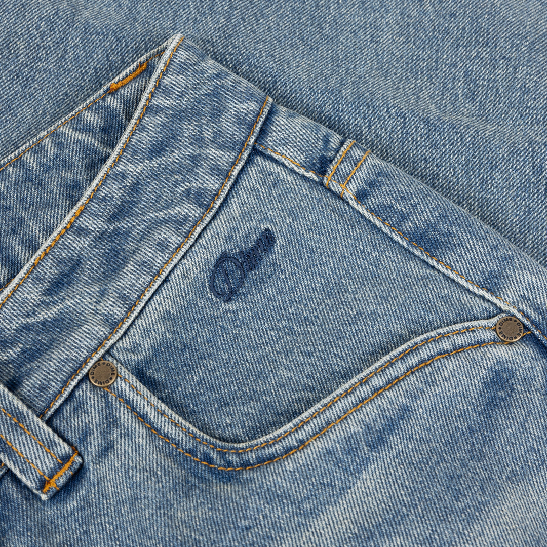 Dime Relaxed Denim Pants - Sandblasted Indigo