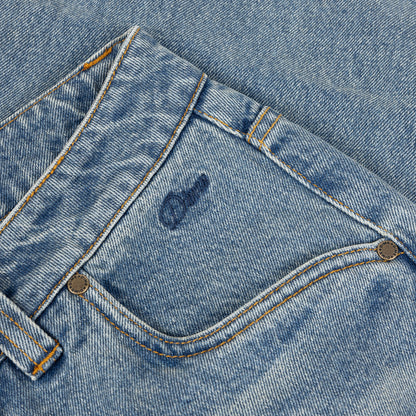 Dime Relaxed Denim Pants - Sandblasted Indigo