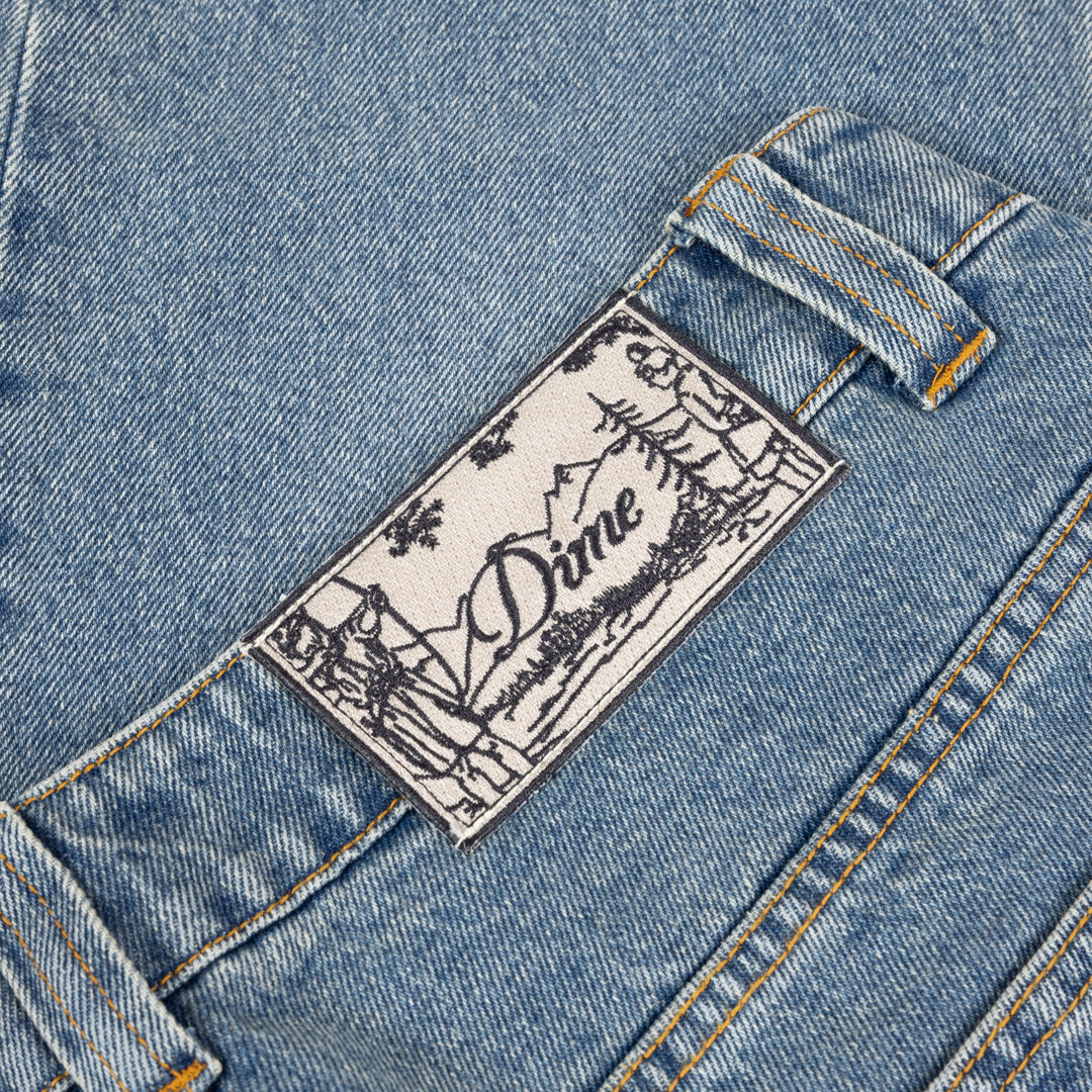 Dime Relaxed Denim Pants - Sandblasted Indigo