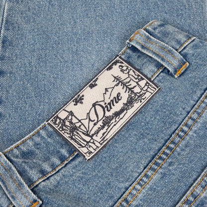 Dime Relaxed Denim Pants - Sandblasted Indigo