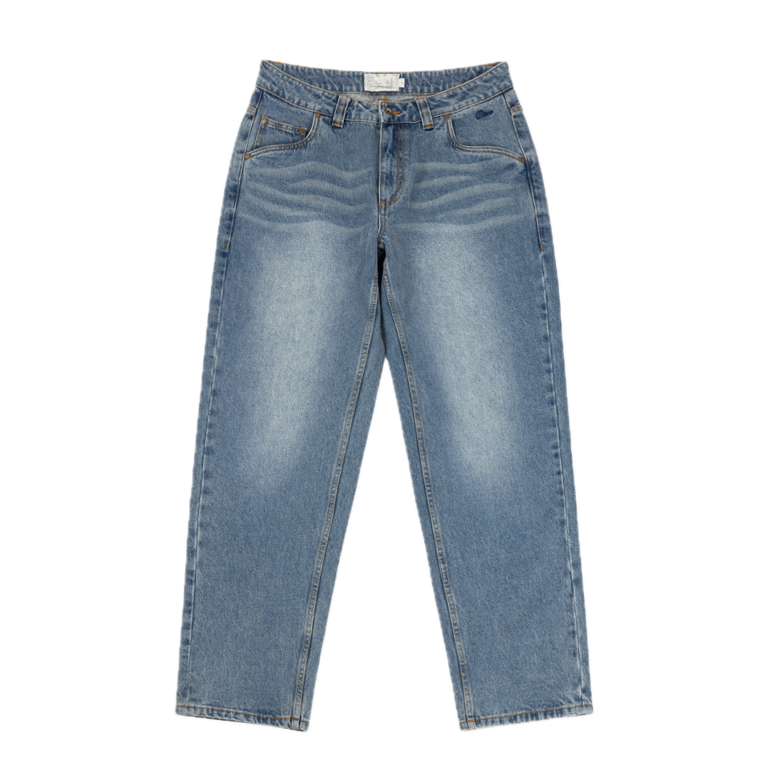 Dime Relaxed Denim Pants - Sandblasted Indigo
