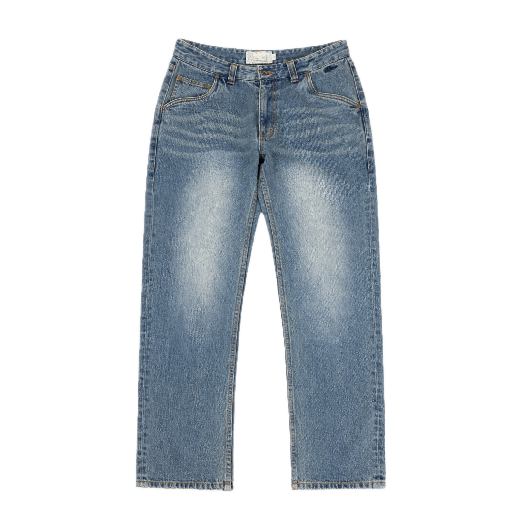 Dime Straight Denim Pants - Sandblasted Indigo