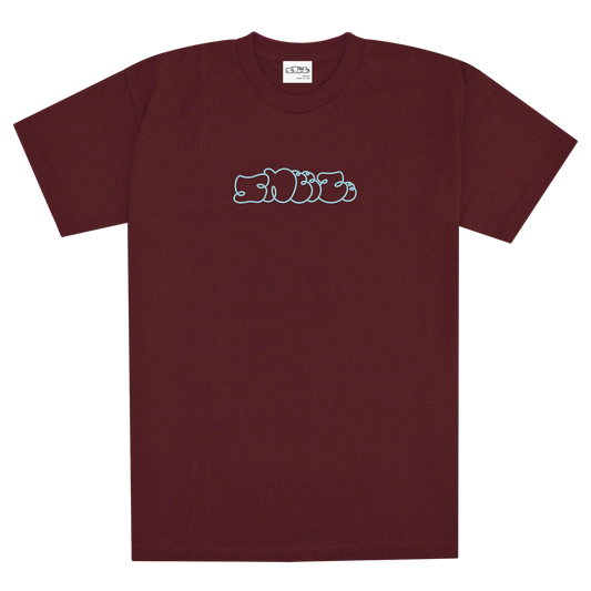 SNEEZE Logo Tee - Burgundy