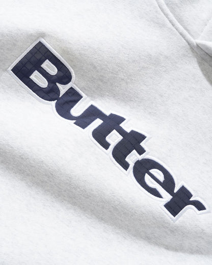 Butter Goods Ripstop Logo Applique Hoodie - Ash