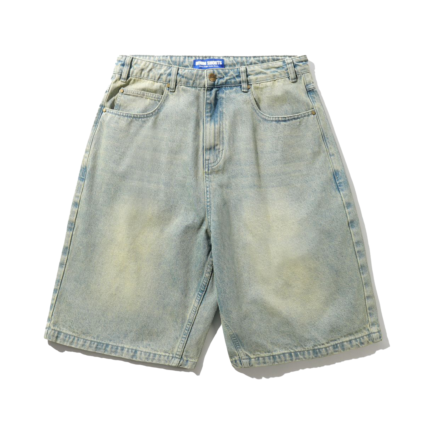 Butter Goods Scorpion Stitch Denim Shorts - Tinted Light Blue