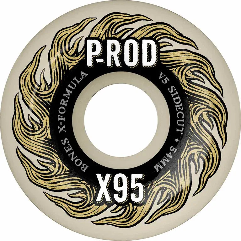 Bones P-Rod Sidecut X-Formula Wheels - 95A 54mm V5