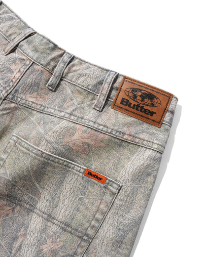 Butter Goods Baggy Denim Jeans - Forest Camo
