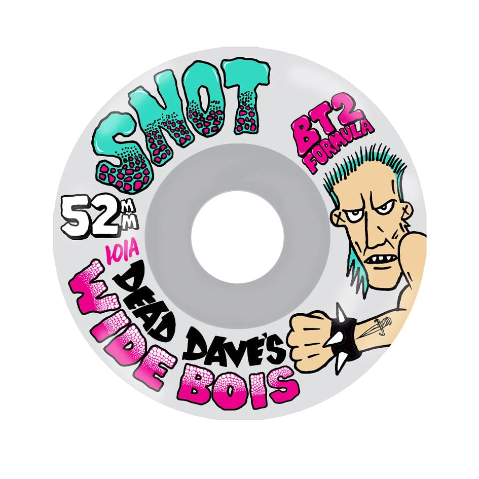 Snot Dead Dave Wide Boys Crystal Clear Wheels - 101A 52mm