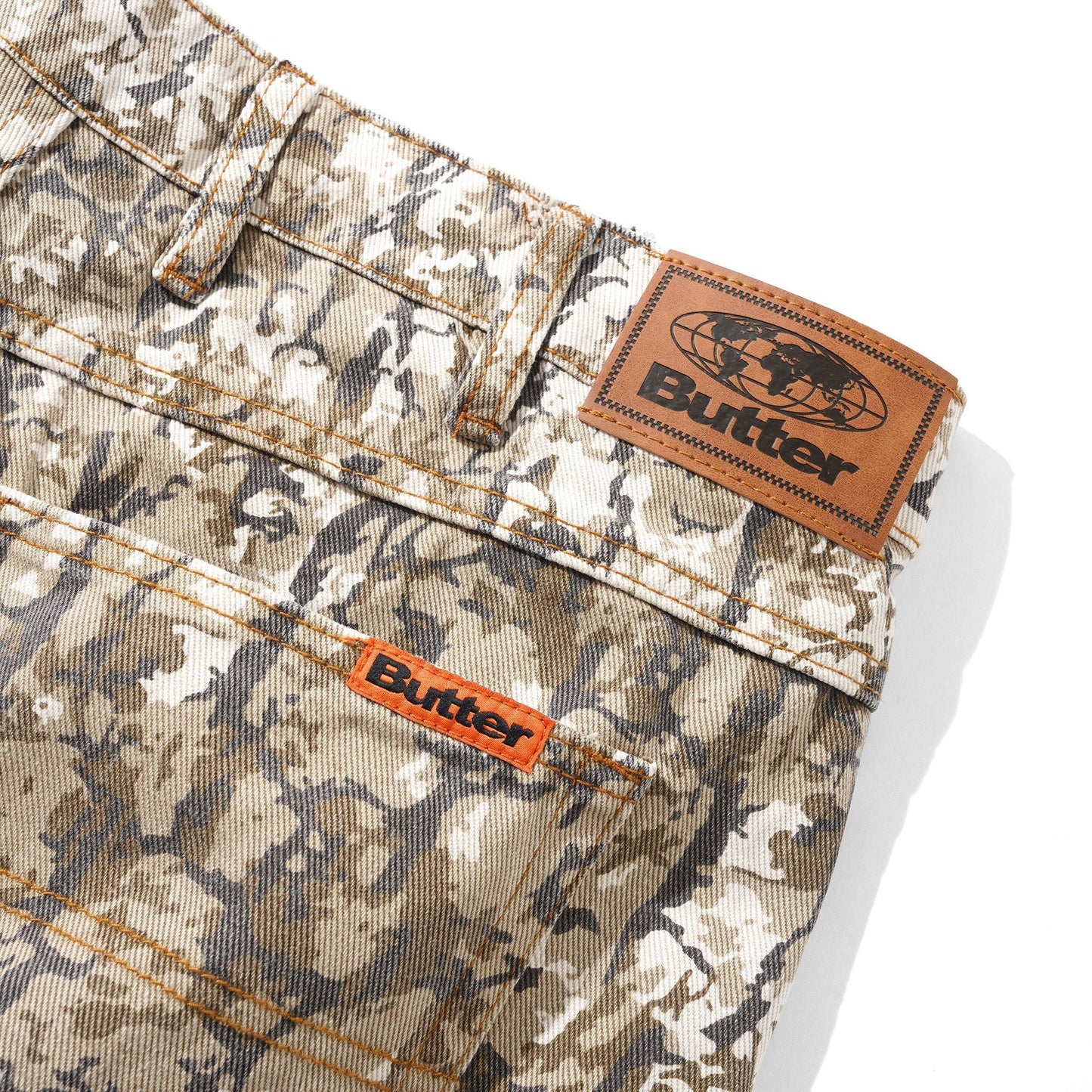 Butter Goods Bark Camo Denim Jeans - Tan