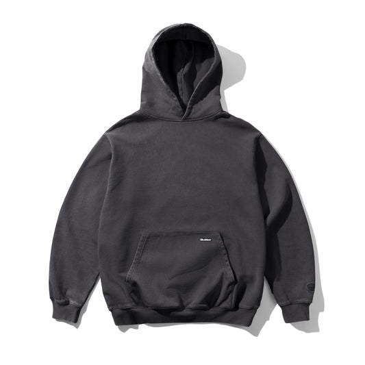 Butter Goods Basic Hoodie (Pocket Logo) - Washed Black