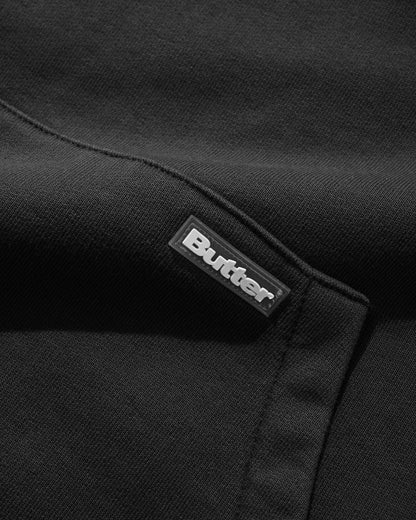 Butter Goods Basic Hoodie (Pocket Logo) - Washed Black