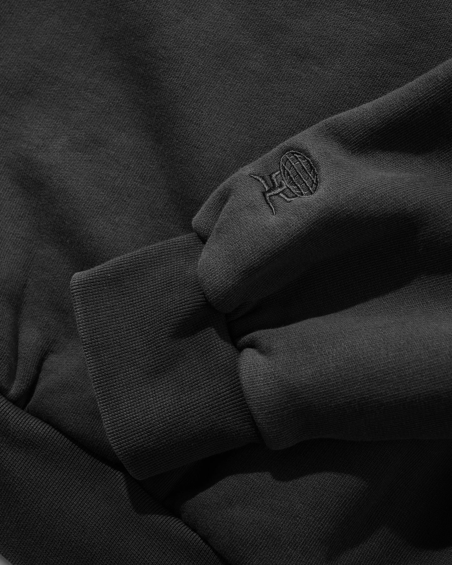 Butter Goods Basic Hoodie (Pocket Logo) - Washed Black