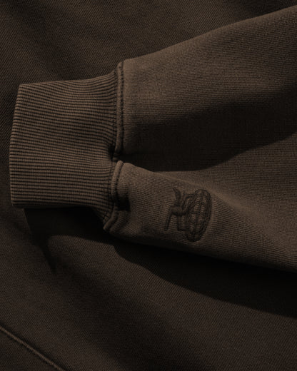 Butter Goods Basic Hoodie (Pocket Logo) - Washed Brown