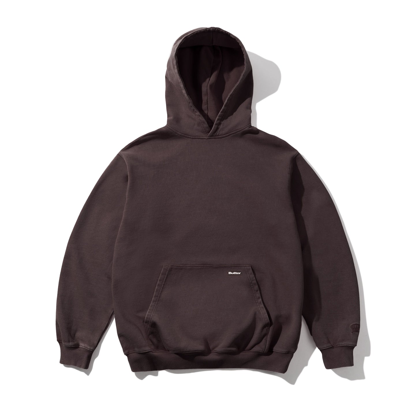 Butter Goods Basic Hoodie (Pocket Logo) - Washed Chestnut