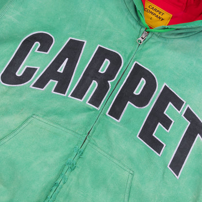 Carpet Company Battered Varsity Work Jacket - Green