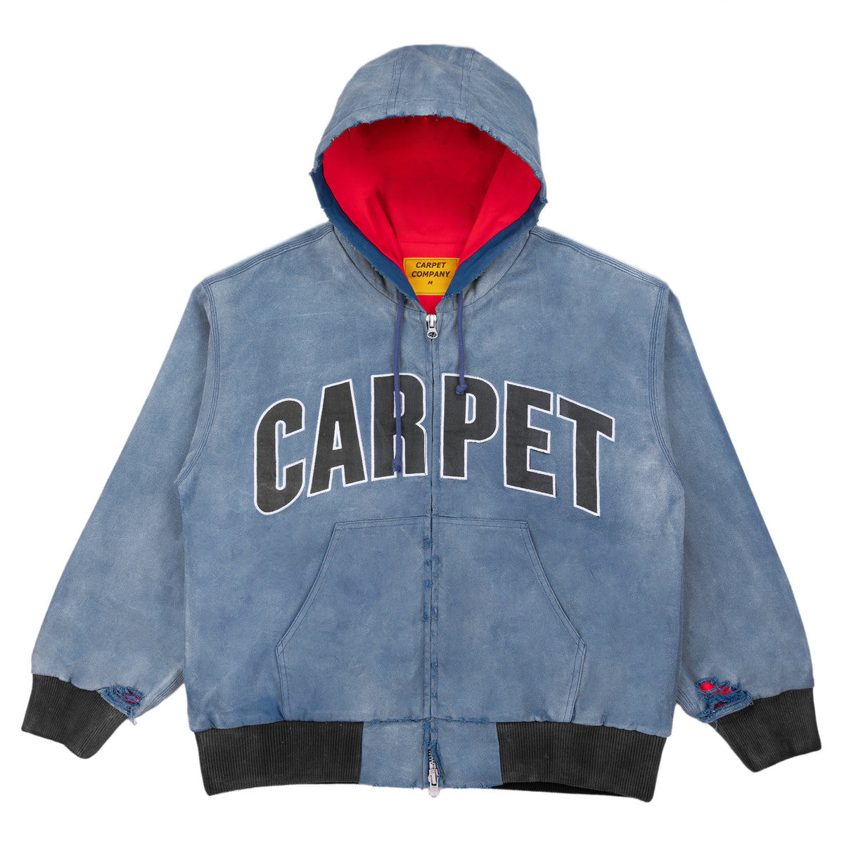 Carpet Company Battered Varsity Work Jacket - Washed Navy