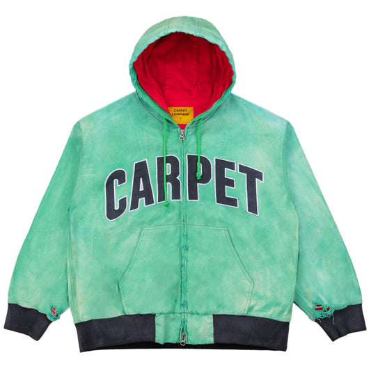 Carpet Company Battered Varsity Work Jacket - Green
