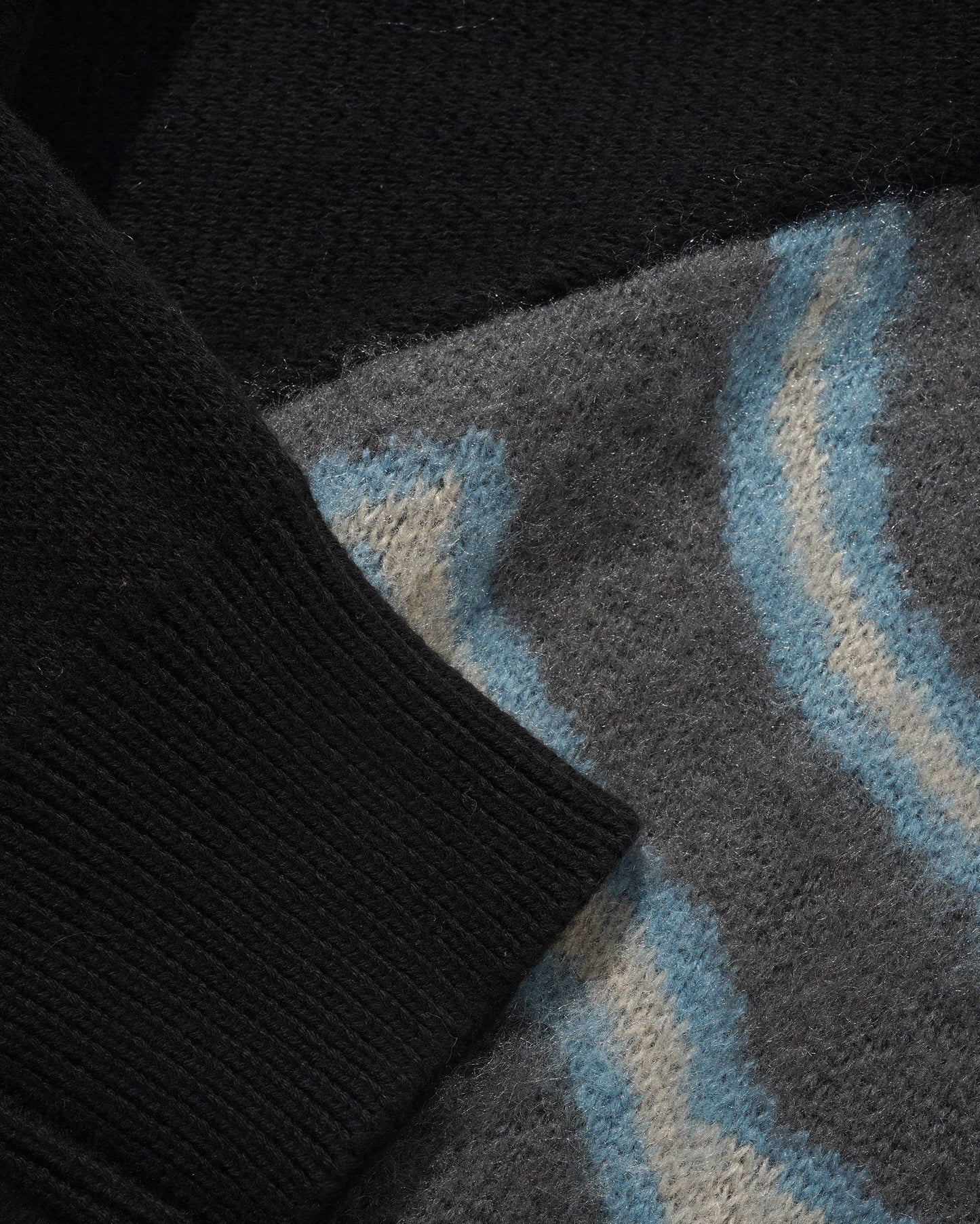 Butter Goods Beetle Zip-Thru Knit Sweater - Black