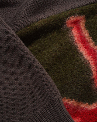 Butter Goods Beetle Zip-Thru Knit Sweater - Olive