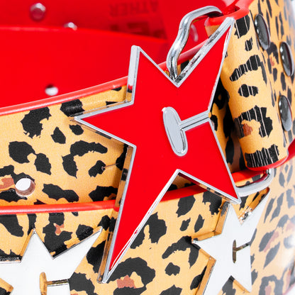 Carpet Company Riveted Leather Belt - Cheetah