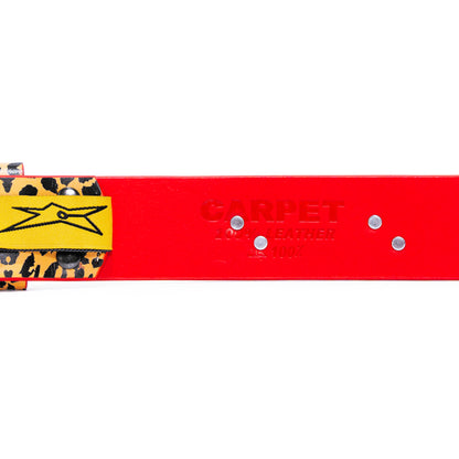 Carpet Company Riveted Leather Belt - Cheetah