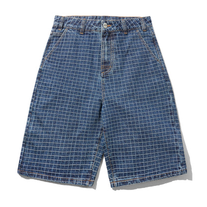 Butter Goods Big Grid Denim Shorts - Indigo