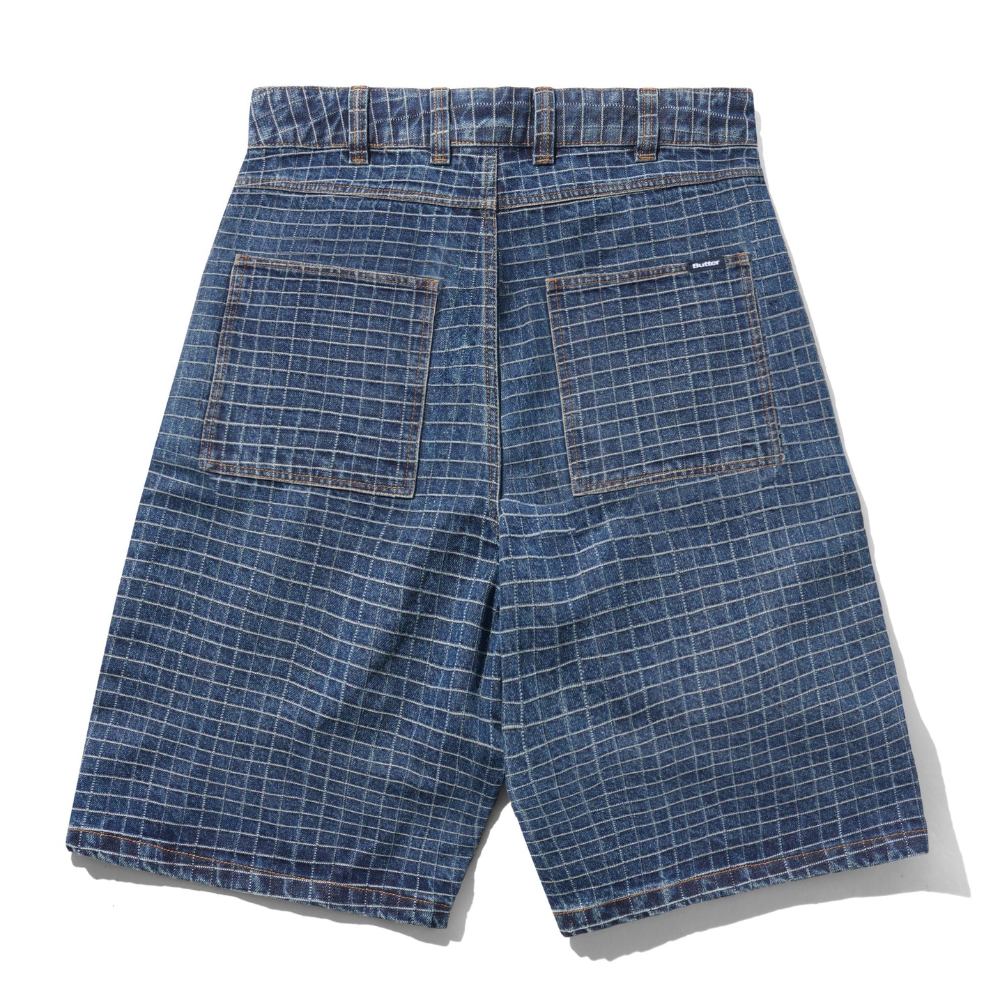 Butter Goods Big Grid Denim Shorts - Indigo
