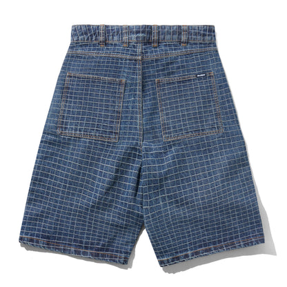 Butter Goods Big Grid Denim Shorts - Indigo
