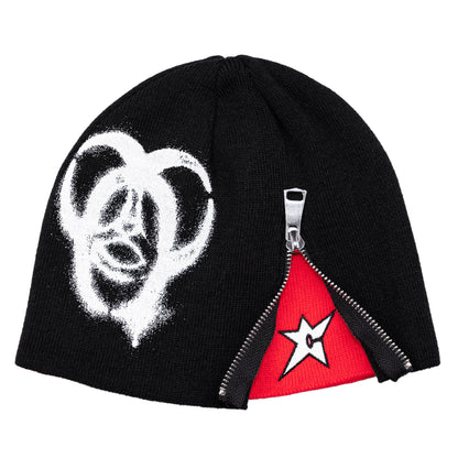 Carpet Company Biohazard Zip Beanie - Black