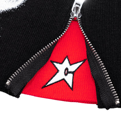 Carpet Company Biohazard Zip Beanie - Black