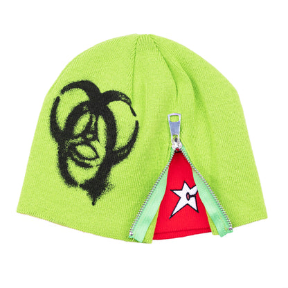 Carpet Company Biohazard Zip Beanie - Green
