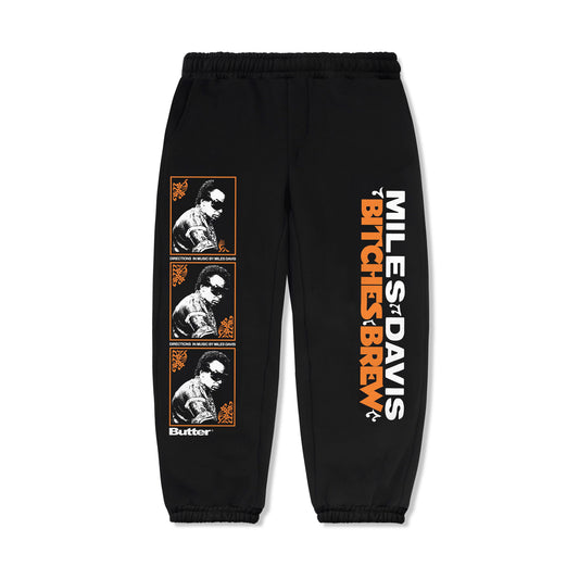 Butter Goods Miles Davis Bitches Brew Sweatpants - Black