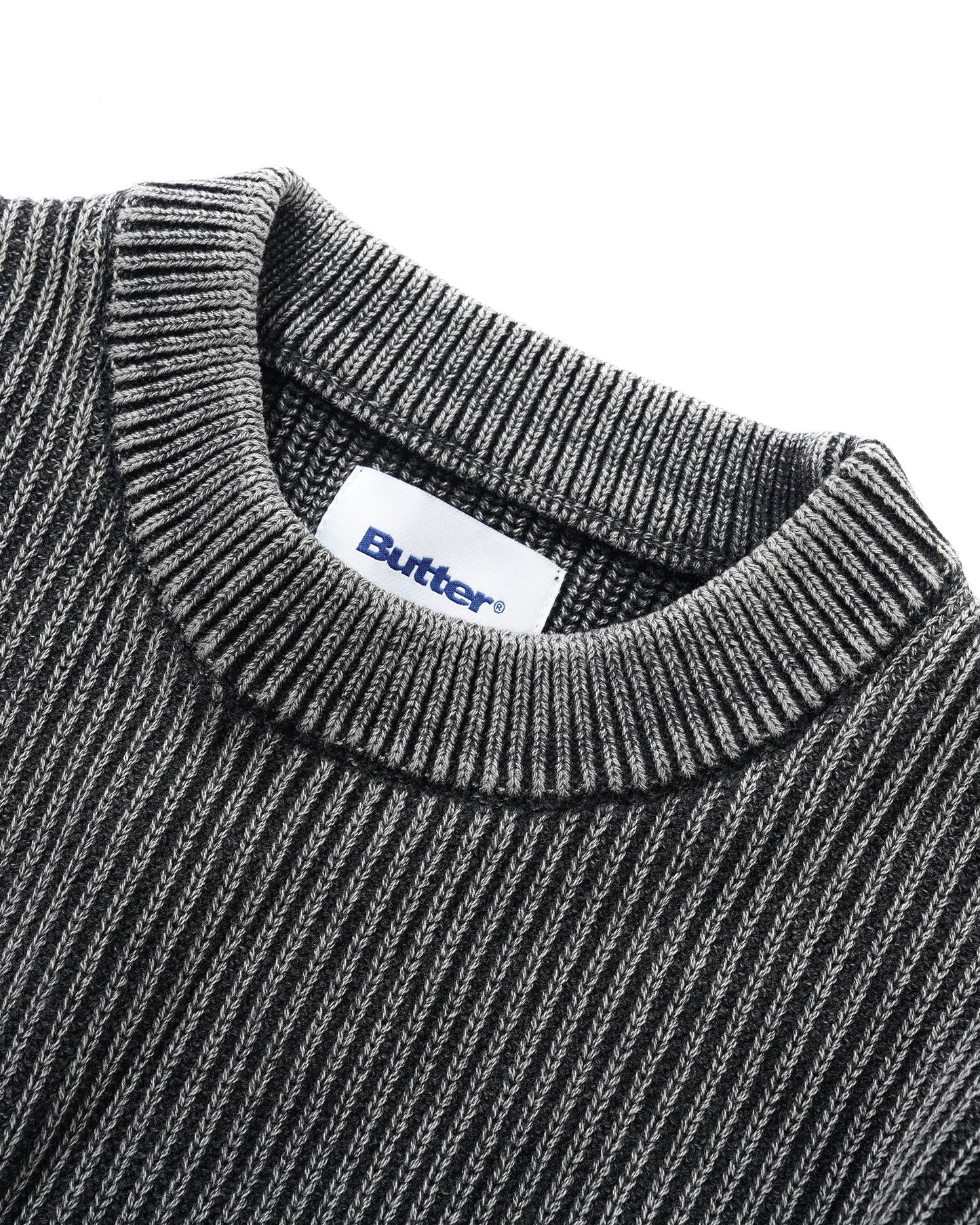 Butter Goods Bleached Knit Sweater - Black
